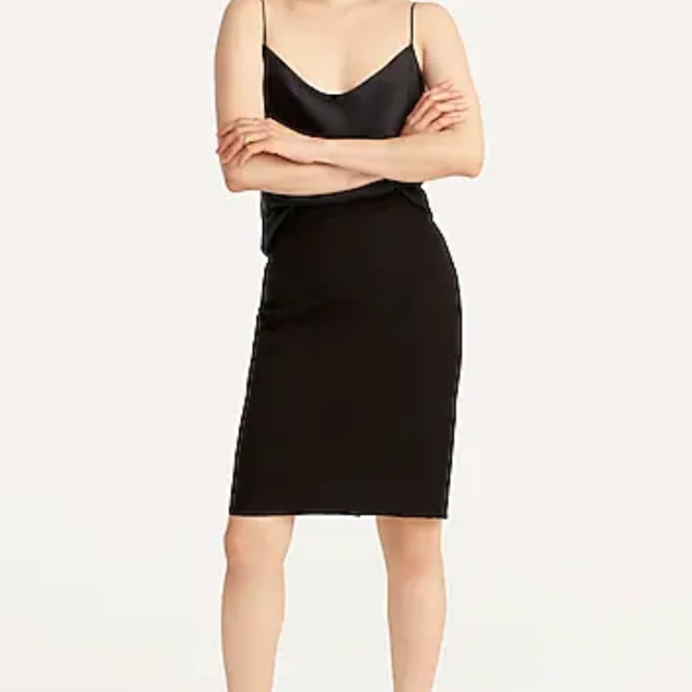 J. Crew No. 2 Pencil® skirt in bi-stretch cotton - Black - Size 00
